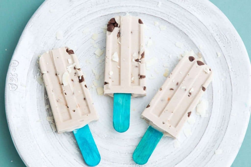 Coconut Freezer Popsicles with doterra lemon essential oil