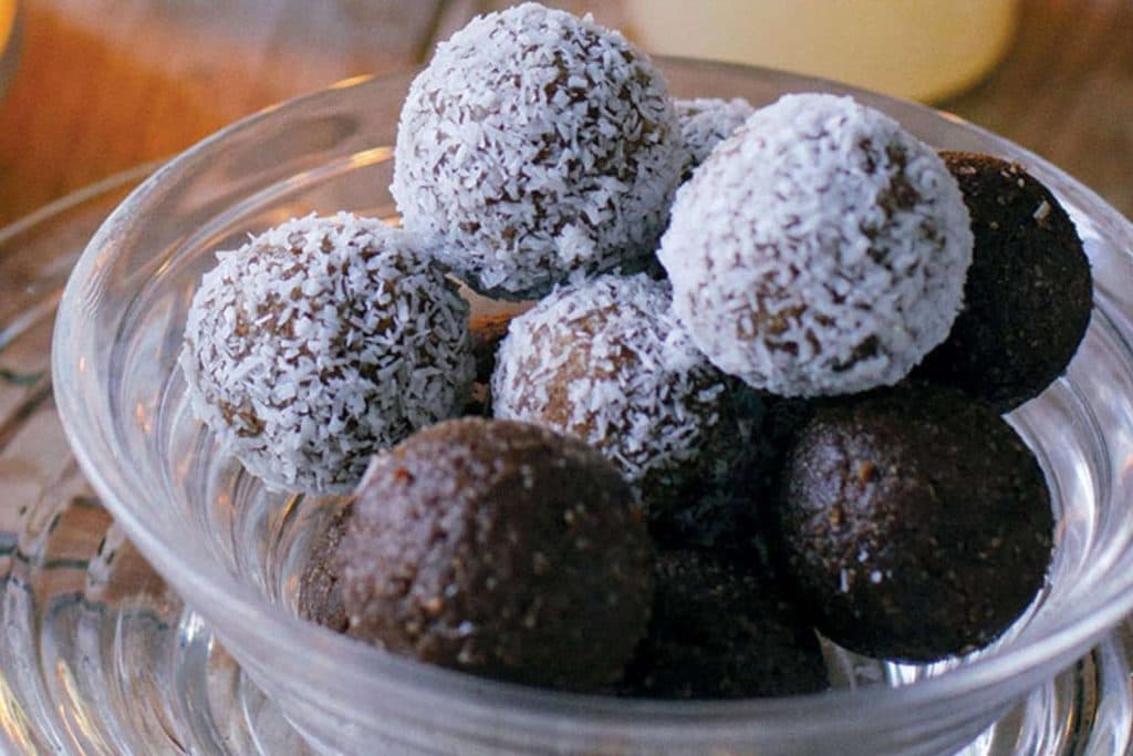 Raw Cacao Bites with doterra essential oils