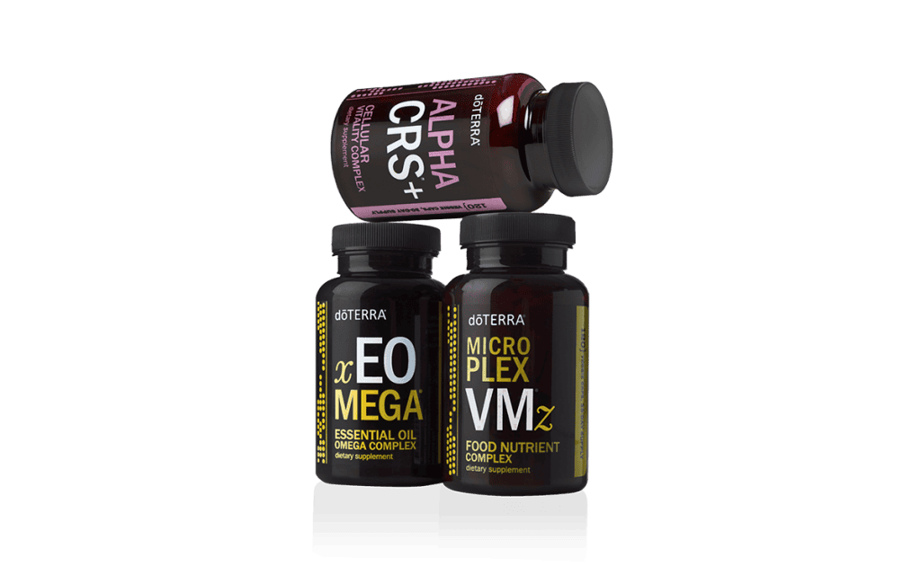 LLV doTERRA Lifelong Vitality Supplement System complete nutrition with Alpha CRS xEO Mega and Microplex VMz and with both vegan and daily supplement options 2
