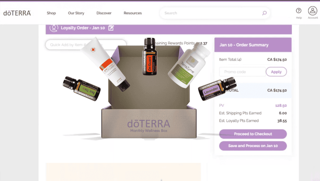 Monthly Wellness Box Explained doterra LRP loyaltry rewards program tall 2