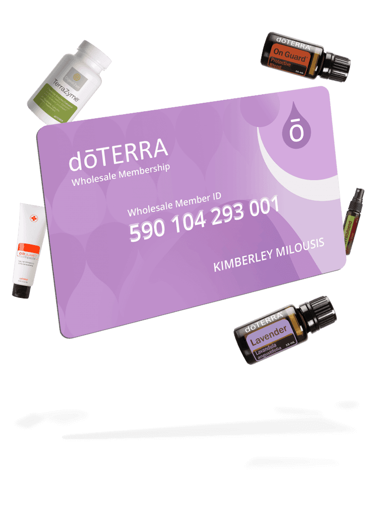 doterra wholesale membership card for the best essential oil prices to get all doTERRA products 25 to 50 percent off with products 3 shadow fewer