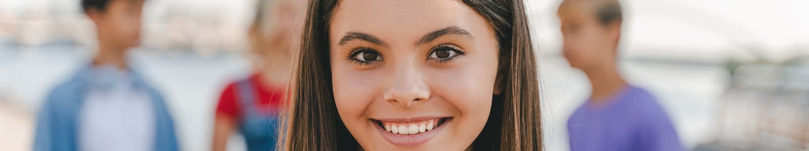 Teen female smiling