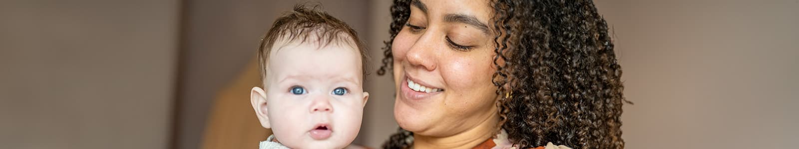 Mother holding a baby